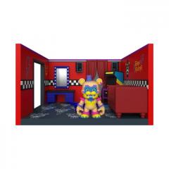 Figurina cu accesorii - Five Nights at Freddy's - Glamrock Freddy with Dressing Room