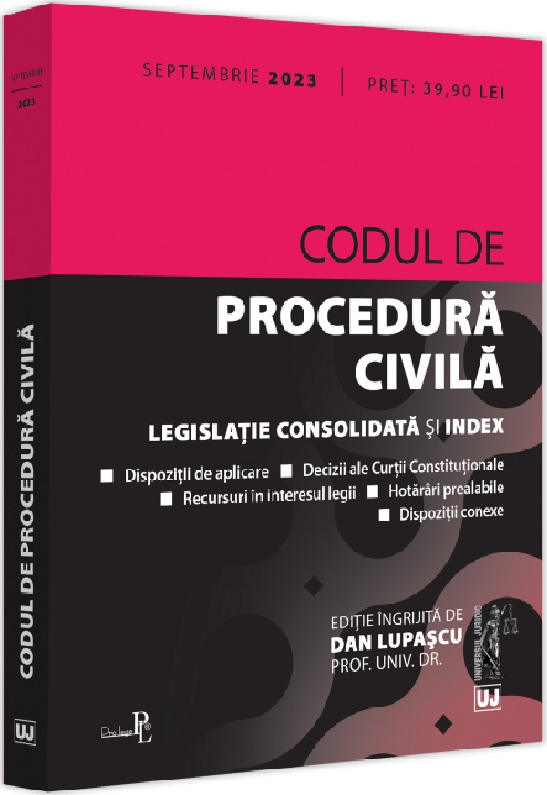 Codul de procedura civila - Septembrie 2023