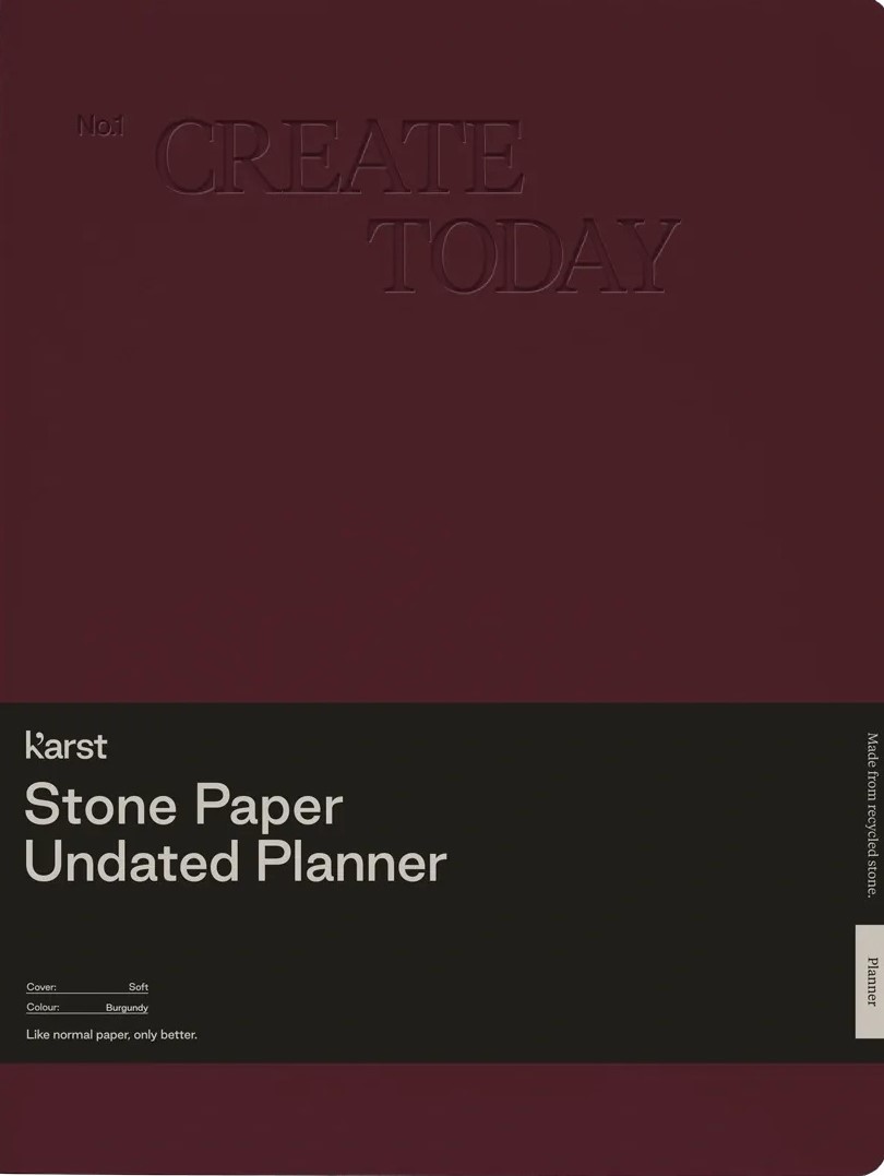 Stone Paper B5 Agenda / Burgundy