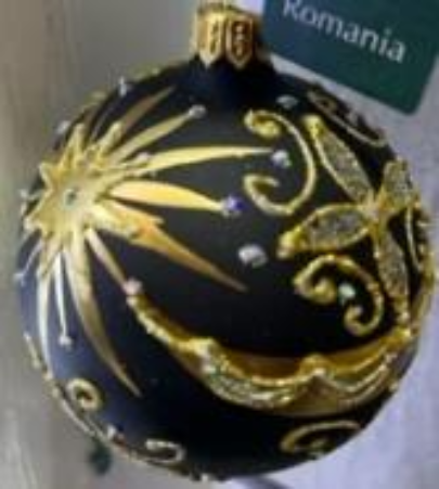 Glob - Negru mat - Stea aurie