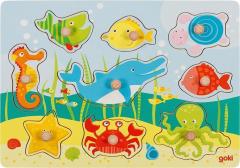 Puzzle cu butoane - Viata subacvatica