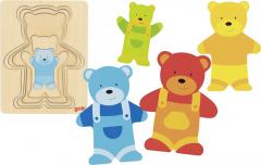 Puzzle stratificat - 5 straturi - Urs
