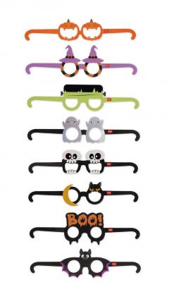 Set 8 ochelari din hartie - Party Eyeglasses - Halloween Edition