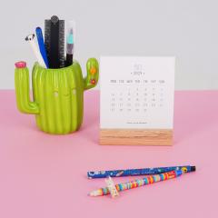 Calendar 2024 - Calendar with Wooden Base