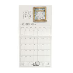 Calendar de perete 2024 - Life is Better with Cats, 30x29 cm