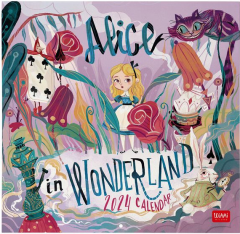 Calendar de perete 2024 - Alice in Wonderland, 30x29 cm