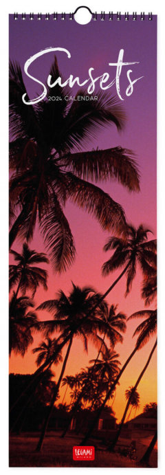 Calendar de perete 2024 - Sunsets, 16x49 cm