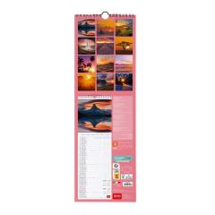 Calendar de perete 2024 - Sunsets, 16x49 cm