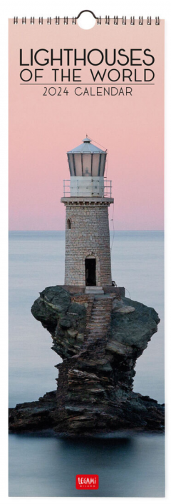 Calendar de perete 2024 - Lighthouses of the World, 16x49 cm