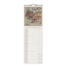 Calendar de perete 2024 - Vintage Maps, 16x49 cm