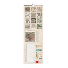 Calendar de perete 2024 - Vintage Maps, 16x49 cm