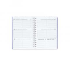 Agenda 2024 - 12 Month Weekly Diary - Small - Spiral Bound - Lemon
