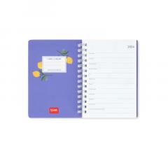 Agenda 2024 - 12 Month Weekly Diary - Small - Spiral Bound - Lemon