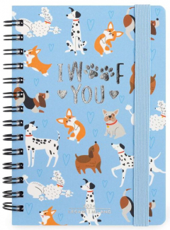 Agenda 2024 - 12 Month Weekly Diary - Small - Spiral Bound - Dogs