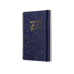 Agenda 2024 - 12 Month Weekly Diary - Large - Spiral Bound - Stars