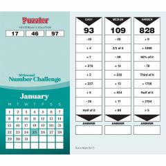 Calendar 2024 - 30 Second Number Challenge Puzzler