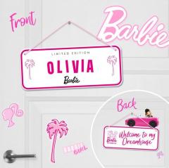 Placuta metalica - Barbie Room Sign