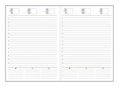 Agenda A5 - Hartie offset alba, coperta albastra