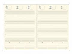 Agenda A5 - Adria, hartie ivory, gri