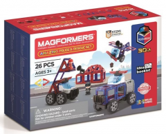 Set de constructie magnetic - Police Rescue, 26 piese