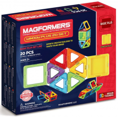 Set de constructie magnetic - Windows Plus, 20 piese