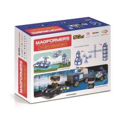 Set de constructie magnetic - Amazing Police, 50 piese