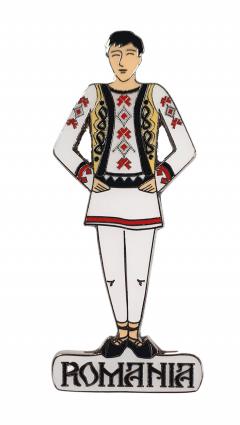 Magnet de frigider - Romania, baiat in costum popular