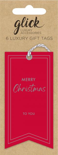 Set 6 etichete pentru cadouri - Classics - Christmas Elegance Red