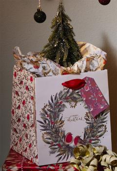 Set 4 hartii de impachetat - Tissue - Classics - Robins Cream