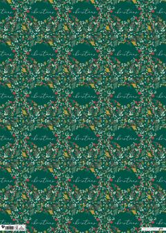 Hartie de impachetat - Wrap - Stephanie Dyment - Green Wreath