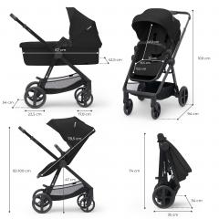 Carucior - Kinderkraft Newly 3 in 1, Classic Black