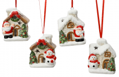 Ornament brad - LED House Ceramic Steady BO Indoor - mai multe modele - pret pe bucata