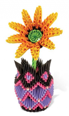 Set creativ - Creagami - Vaza cu flori, 698 piese