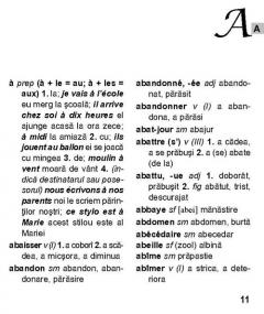 Dictionar Francez - Roman, clasele II-VIII
