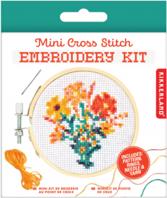 Mini kit goblen - Mini Cross Stitch Embroidery Kit - Flowers