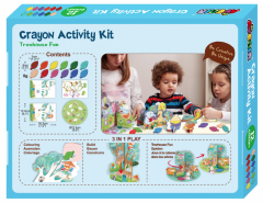 Set de activitati cu creioane colorate - Distractie in casuta din copac