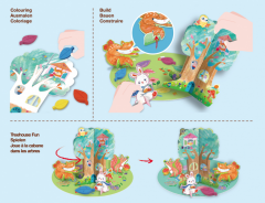 Set de activitati cu creioane colorate - Distractie in casuta din copac