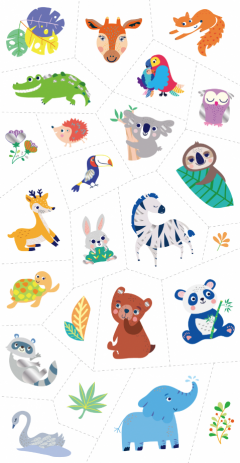 Set tatuaje - Animale Jungla