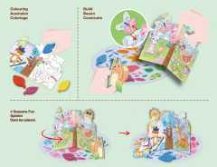 Set creativ cu creioane colorate - Distractie in 4 anotimpuri