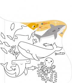 Set de pictat cu apa, stikere si jocuri - Subacvatic