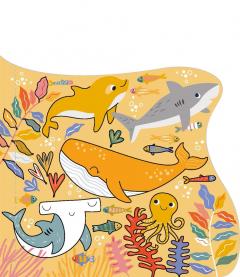 Set de pictat cu apa, stikere si jocuri - Subacvatic