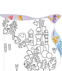 Set de pictat cu apa, stikere si jocuri - Subacvatic