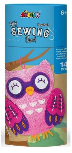 Set de cusut - Primul meu breloc - Bufnita