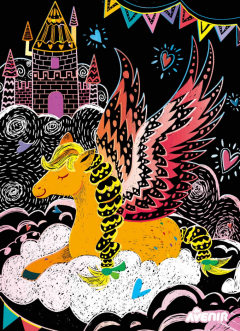 Set creativ - 4 cai inaripati pegas