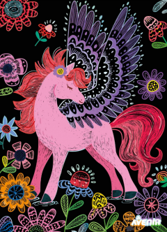 Set creativ - 4 cai inaripati pegas