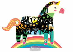 Set creativ de razuit - Unicorni in miscare