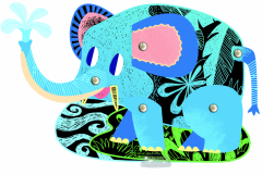 Set creativ de razuit - Animale din padure