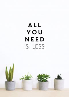All You Need is Less