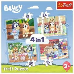 Puzzle 4in1 - Bluey si lumea ei