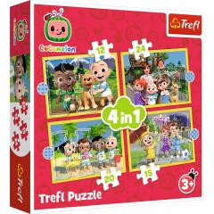 Puzzle 4in1 - Cocomelon prezentarea familiei